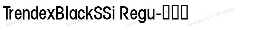 TrendexBlackSSi Regu字体转换